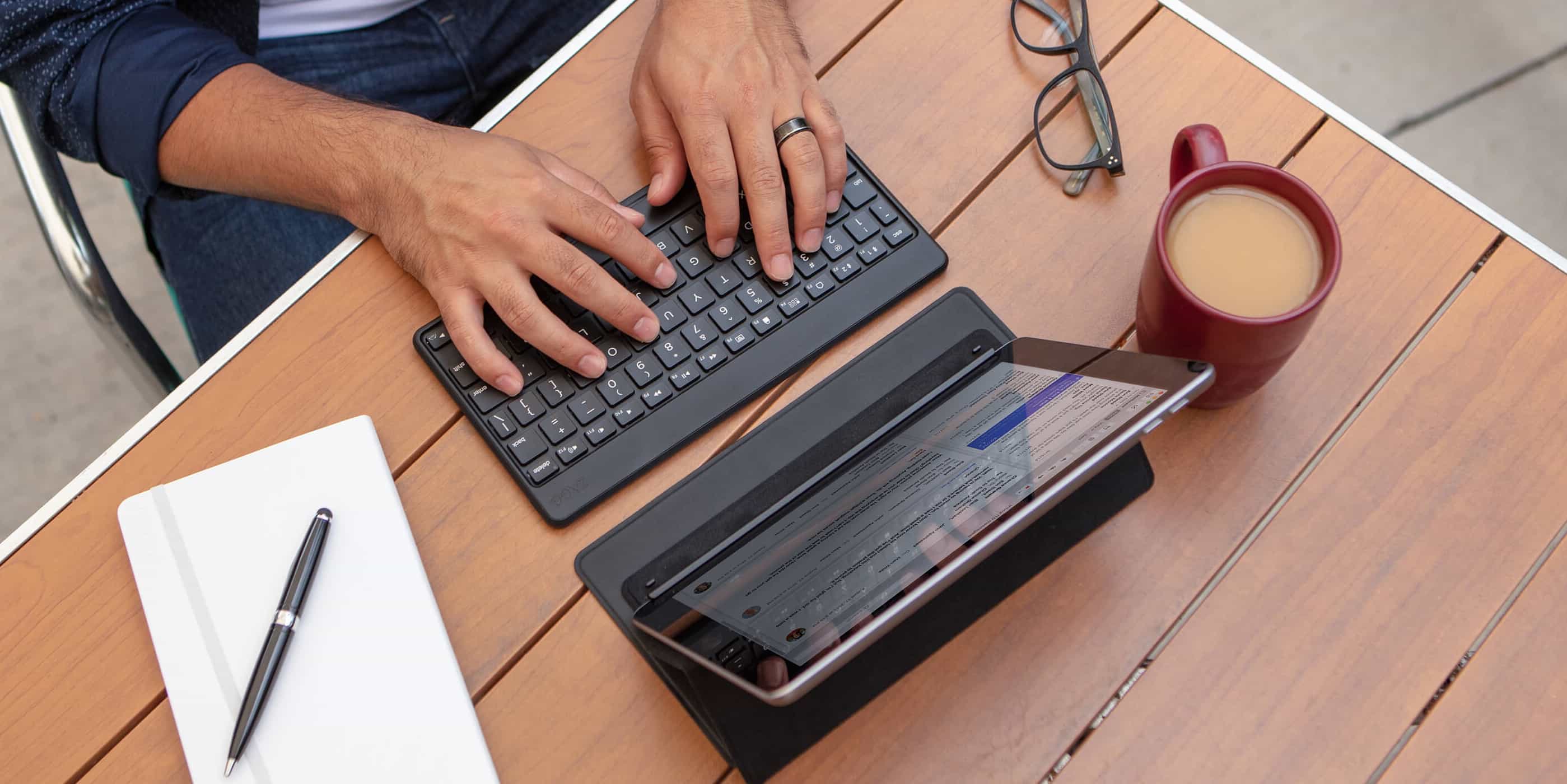 Touch type on your iPad or iPhone with the Zagg Flex universal keyboard.