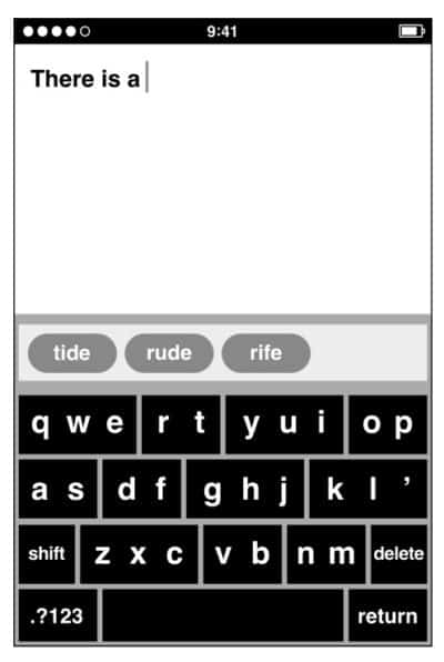 Ken Kocienda’s early iPhone keyboard concept. Ken Kocienda's early iPhone keyboard concept.