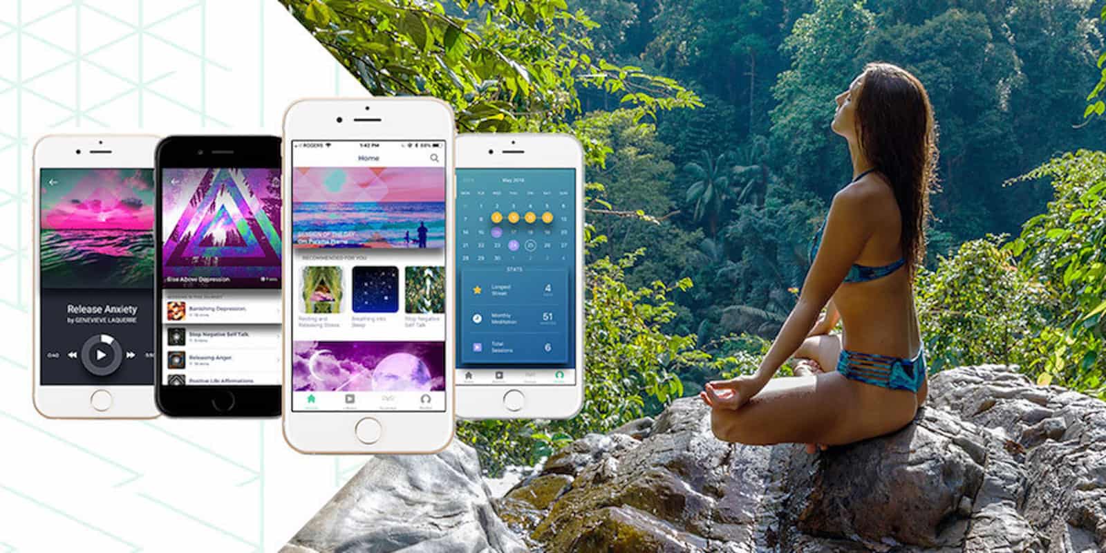 This meditation app offers guided meditation sessions and breathing exercises with tools for tracking your practice over time.