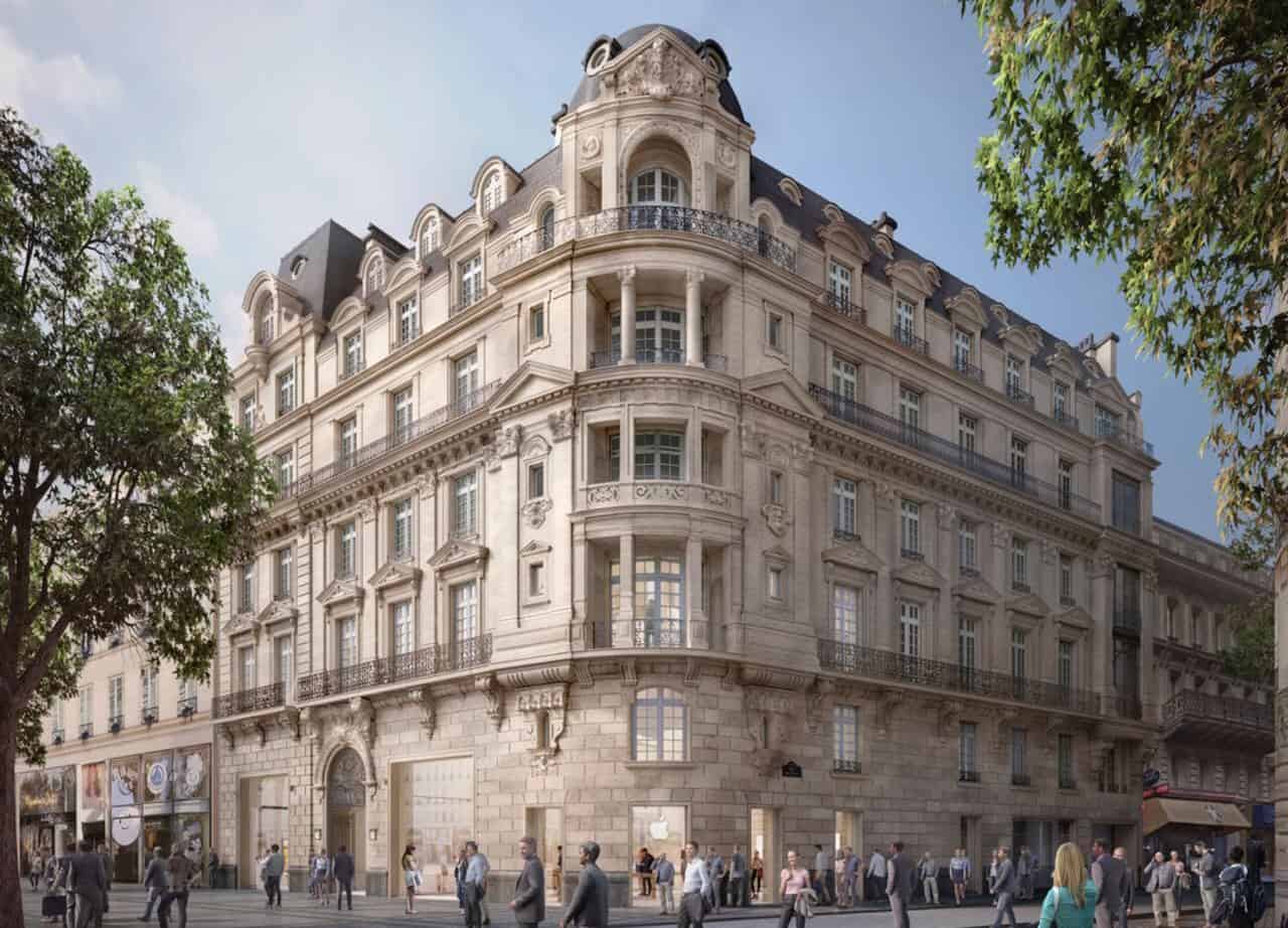 The Champs-Élysées location doesn't get away with the giant glass doors found on other recent flagship Apple Stores.