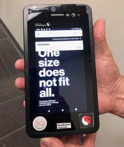 This Qualcomm mobile test device successfully made an end-to-end connection with an Ericsson base station over Verizon’s 5G network.