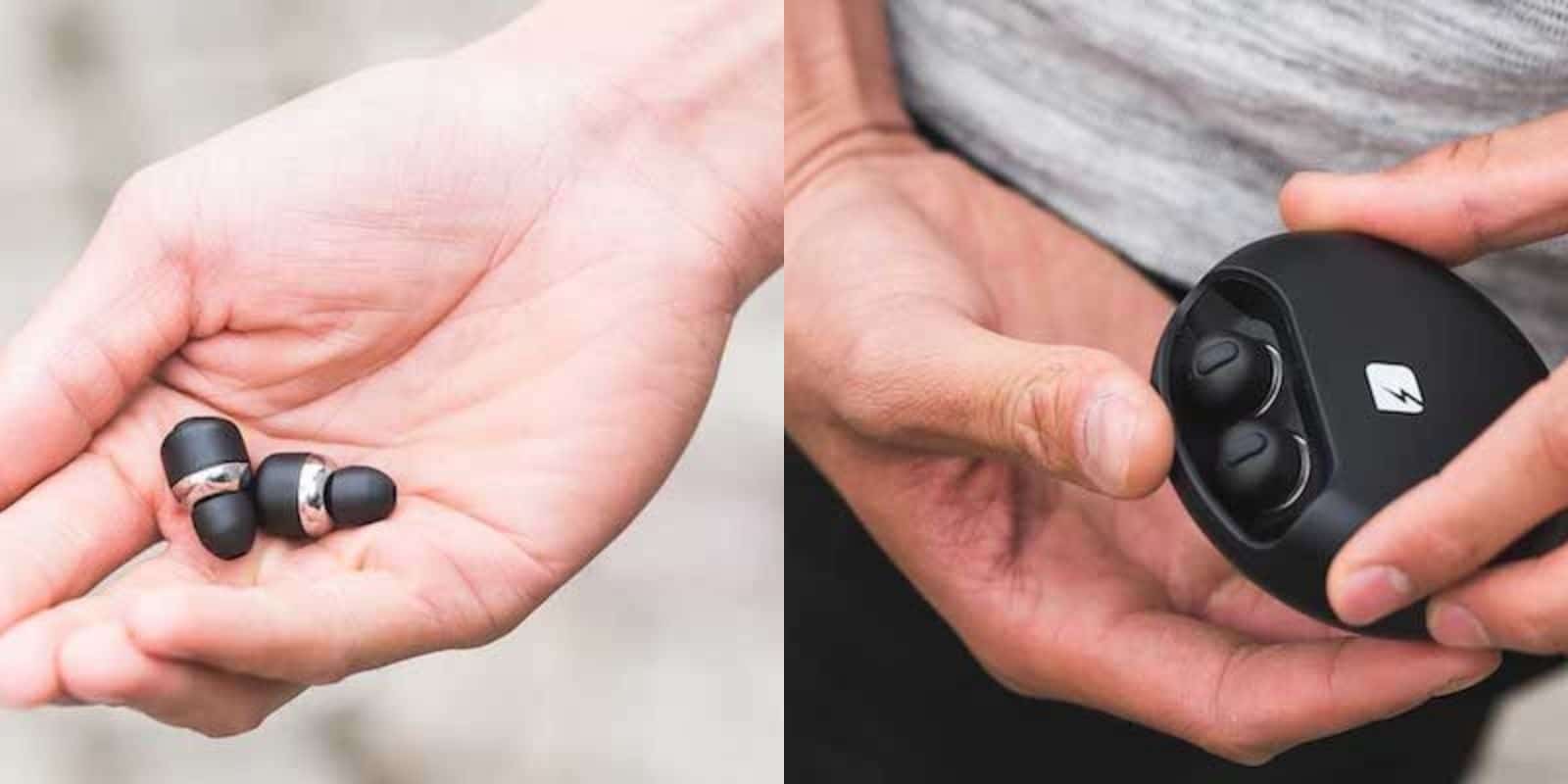 These Bluetooth earbuds come with a charging case that boosts it to 60 hours of continued use.