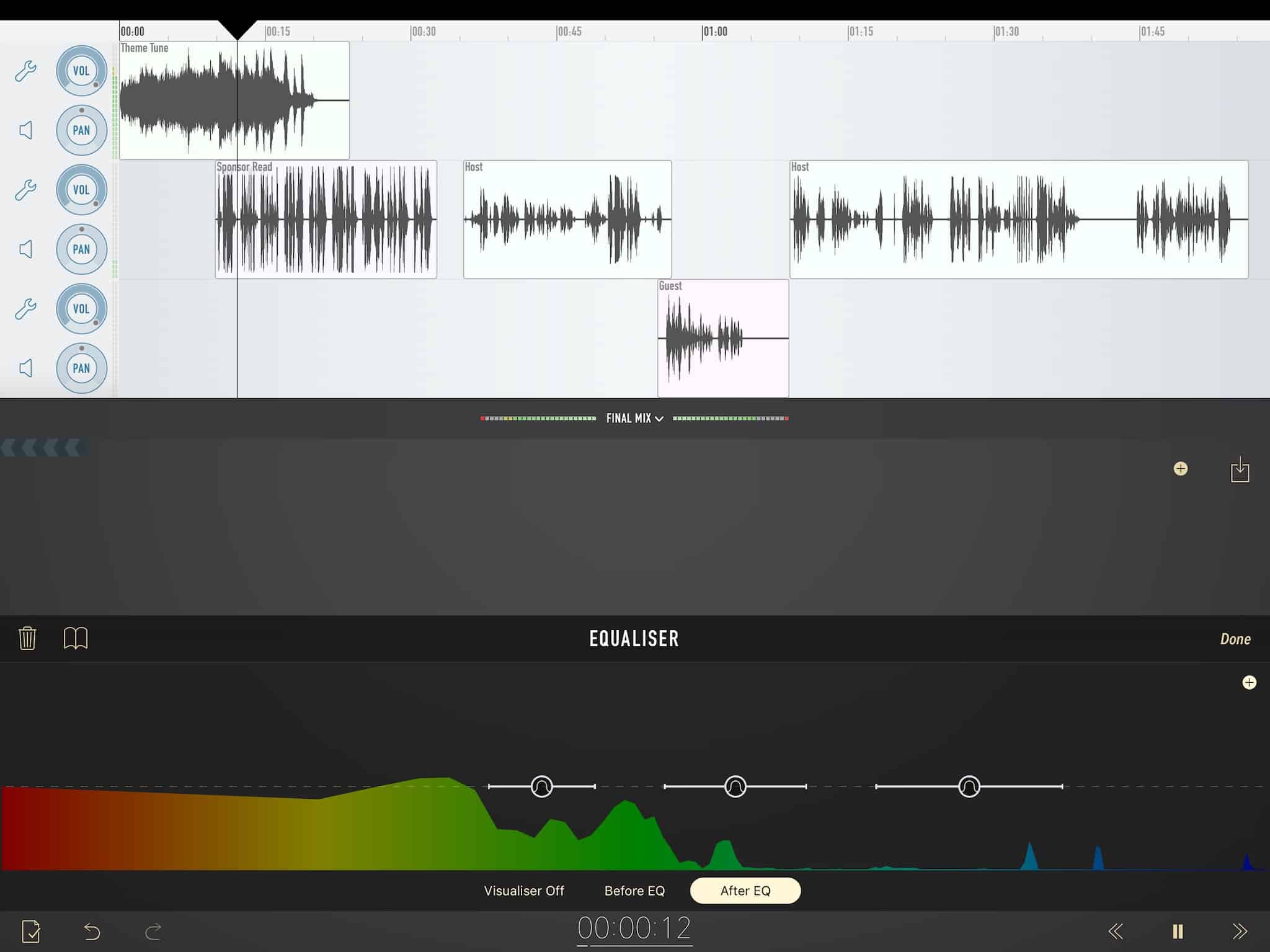 Like a professional recording studio on your iPhone and iPad.