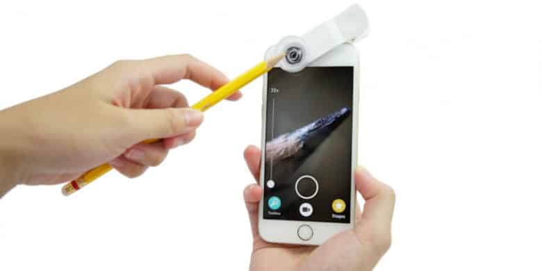 Make the small world visible with this microscope kit for iPhone and iPad. 