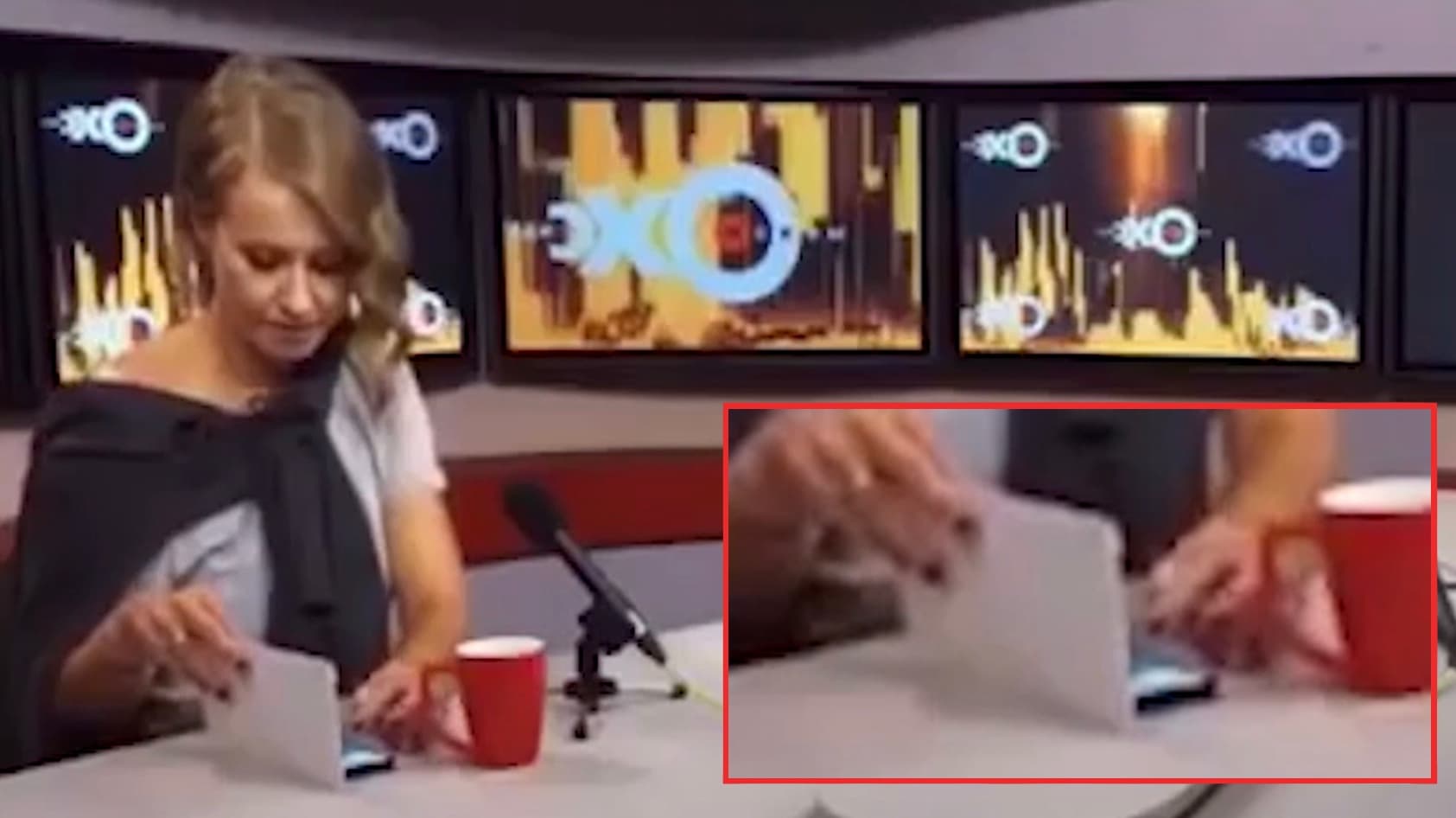 Samsung's paid spokesmodel in Russia caught using an iPhone on TV.