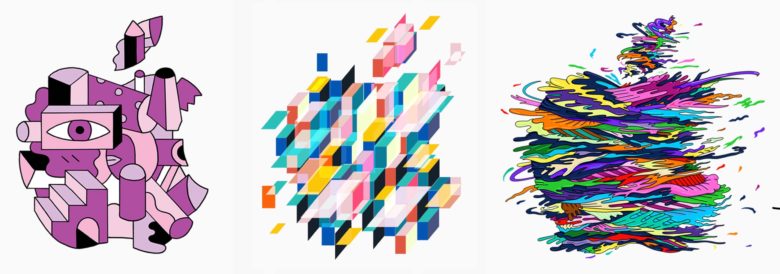 Just some of the versions of the graphic for the October 2018 Apple event.