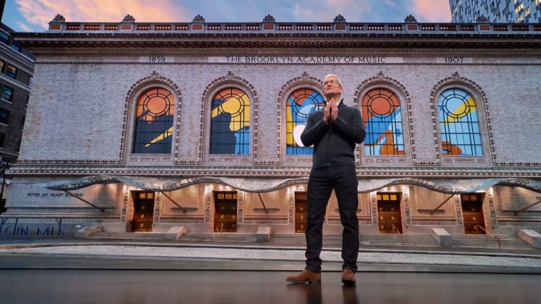 Tim Cook and Co. bring the hardware heat at The Brooklyn Academy of Music during the "There's More in the Making" Apple event.