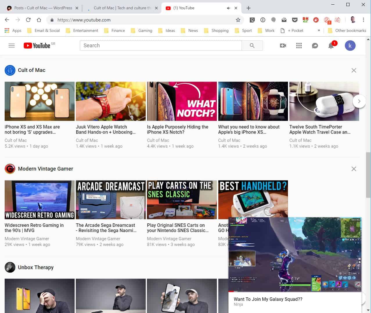 YouTube miniplayer Chrome