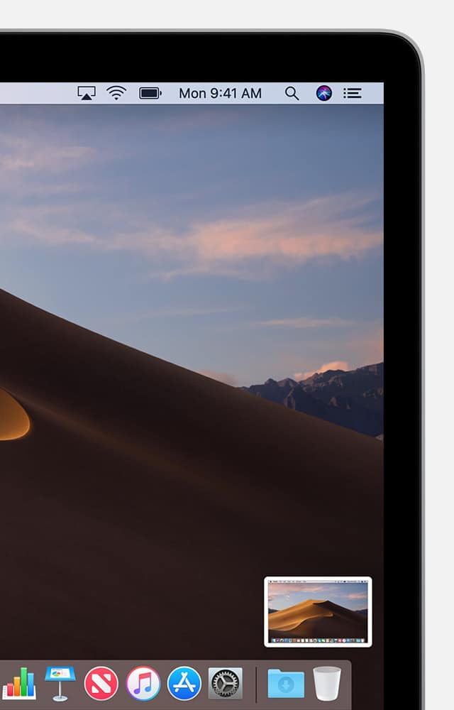 Just like iOS, Mojave shows a floating thumbnail of your Mac screen captures.