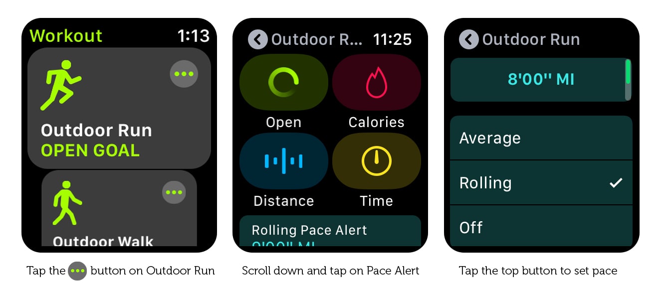 Setting up Apple Watch pace alerts is simple.