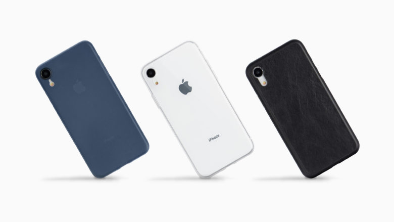 Totallee's iPhone XR cases are available in totally transparent or colored hues, with glossy, textured, and leather finishes.
