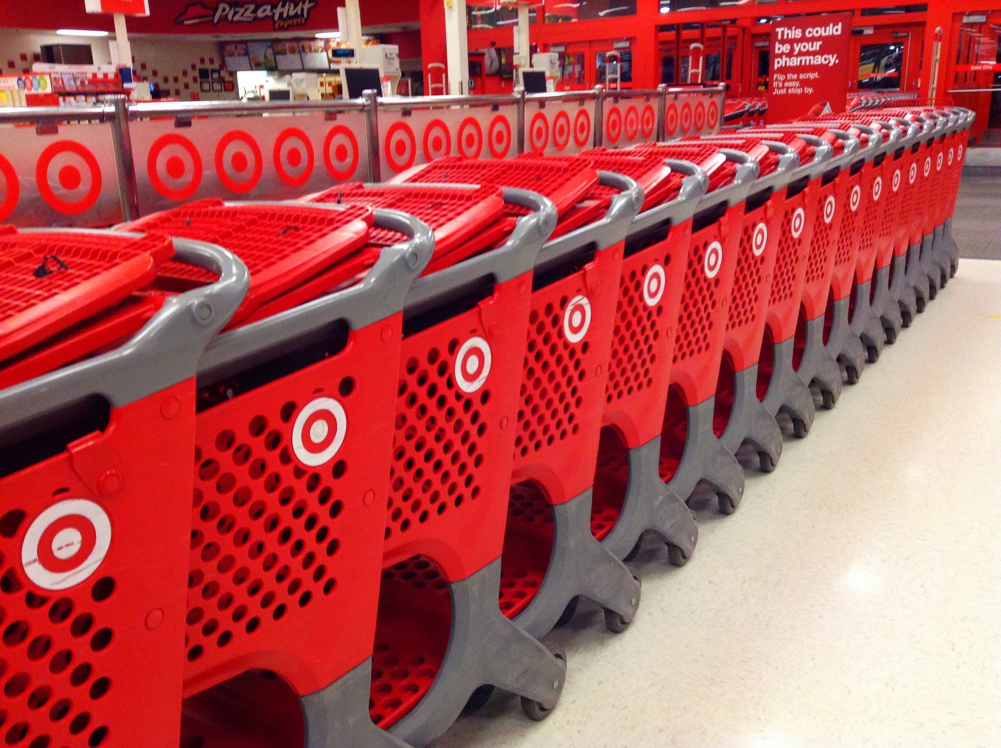 Target trolleys in store