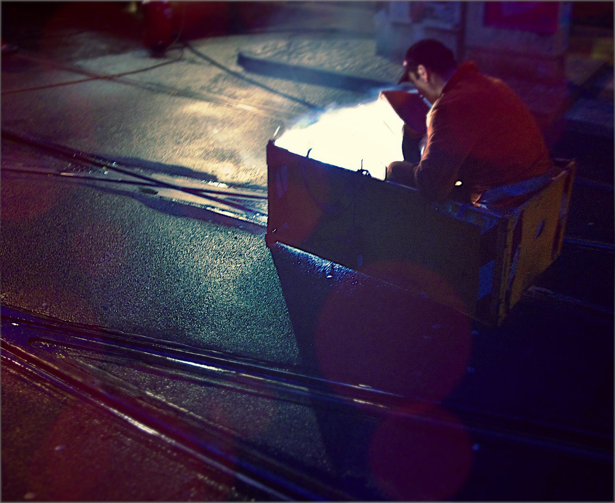 This gentleman staring into a light represents the illumination of search.