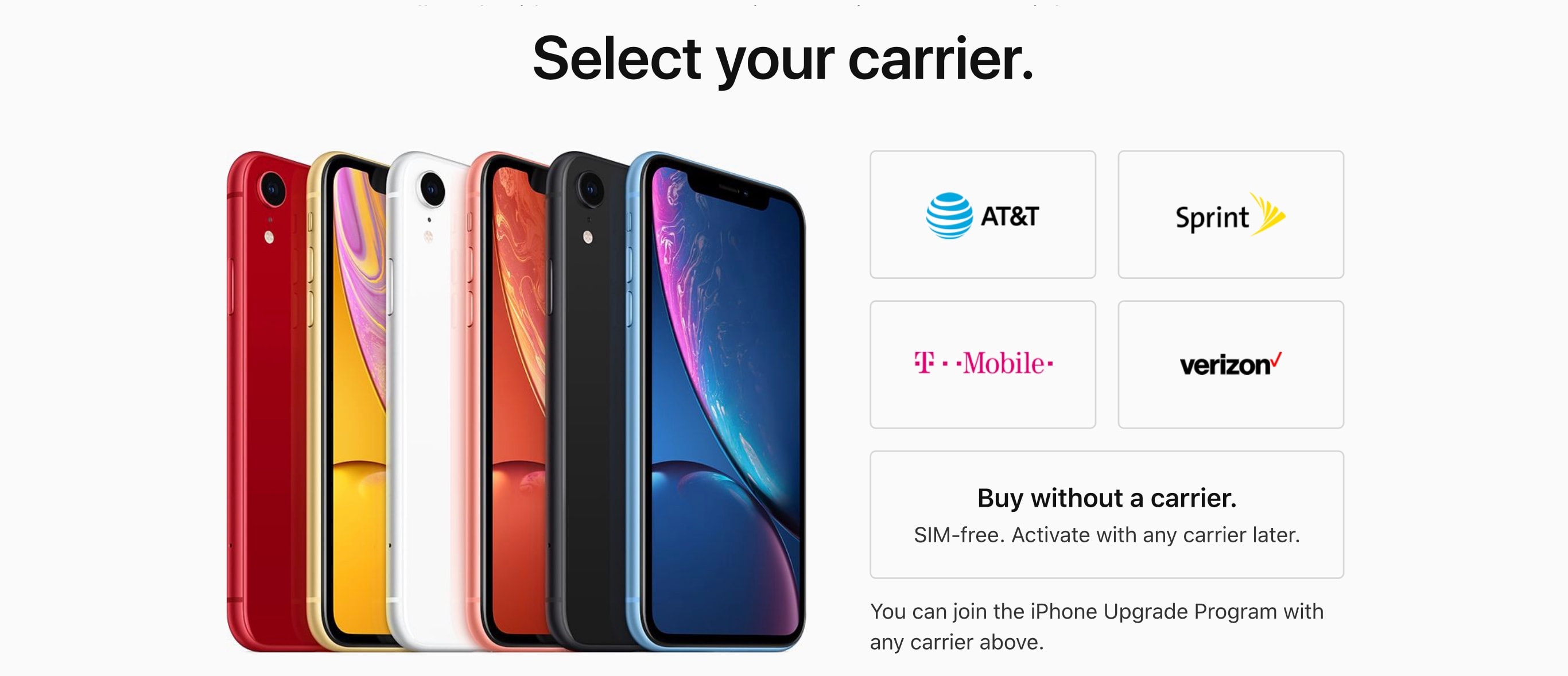 CHoose an unlocked iPhone XR if you’re giving it as a gift.