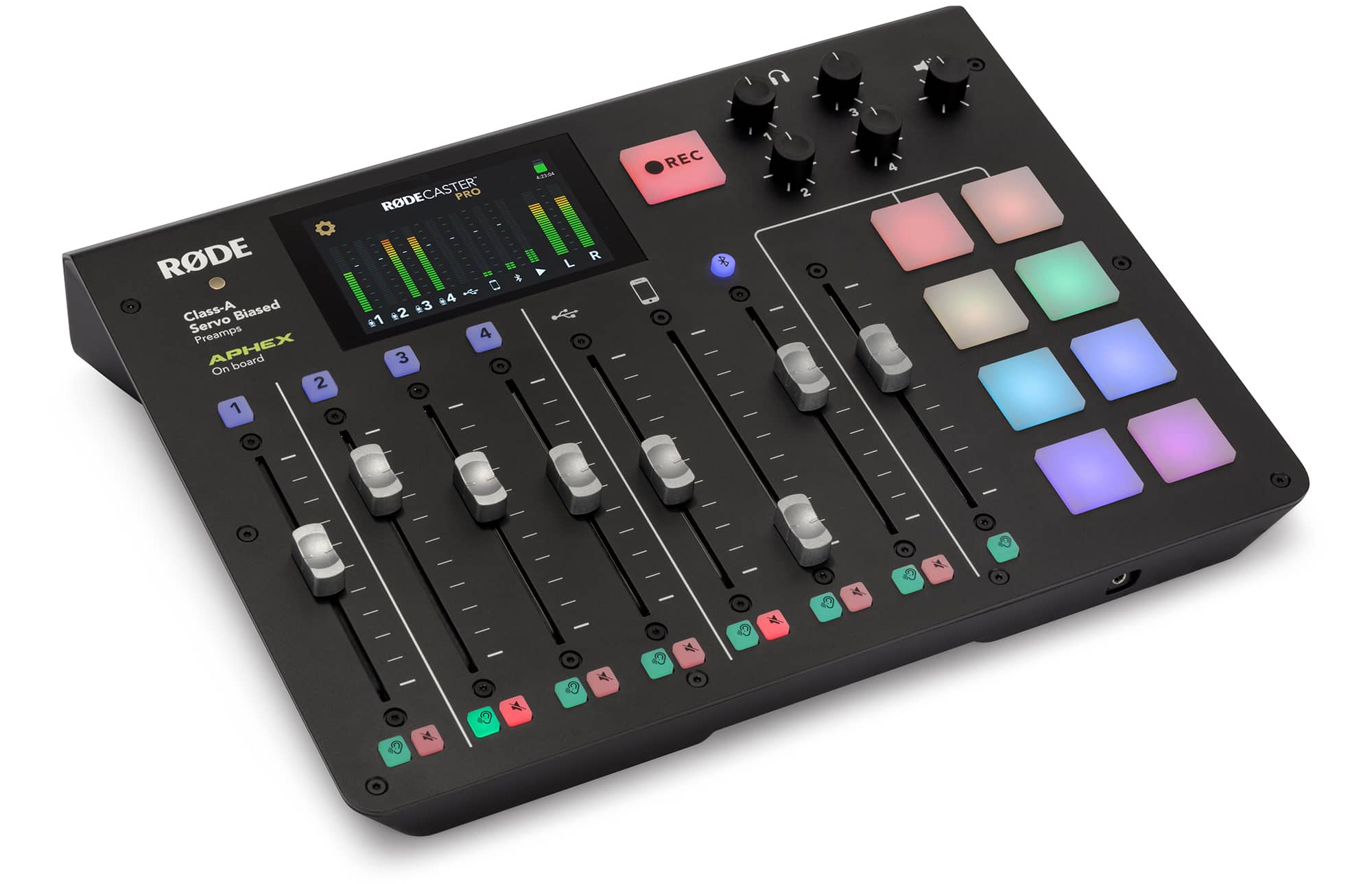 The RødeCaster Pro bundles everything you need to record a podcast in one box.
