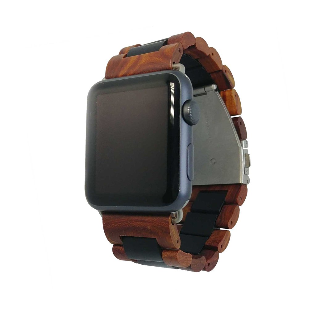 This wood Apple Watch band from Ottm, made from genuine Indonesian sandalwood, looks simply stunning
