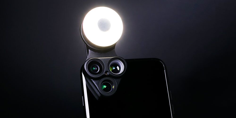 Instantly add three lenses, detachable flash, and other enhancements to any smartphone camera.