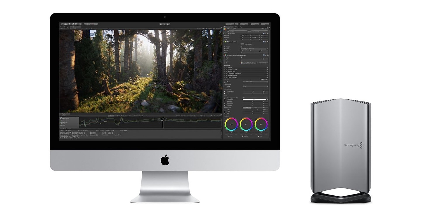 A Blackmagic eGPU Pro can up the graphics capabilities of your iMac.