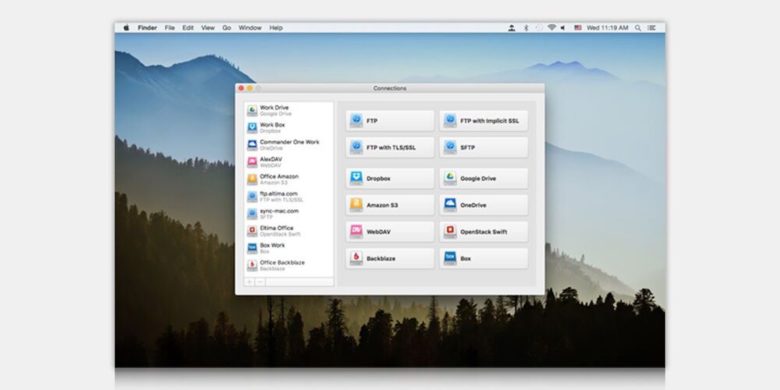 Mount cloud drives just like local ones, via drag and drop on the desktop and with Finder.