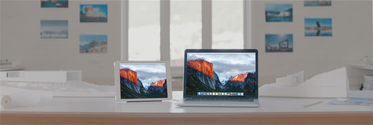 Duet Display uses a Mac app to do the mirroring.