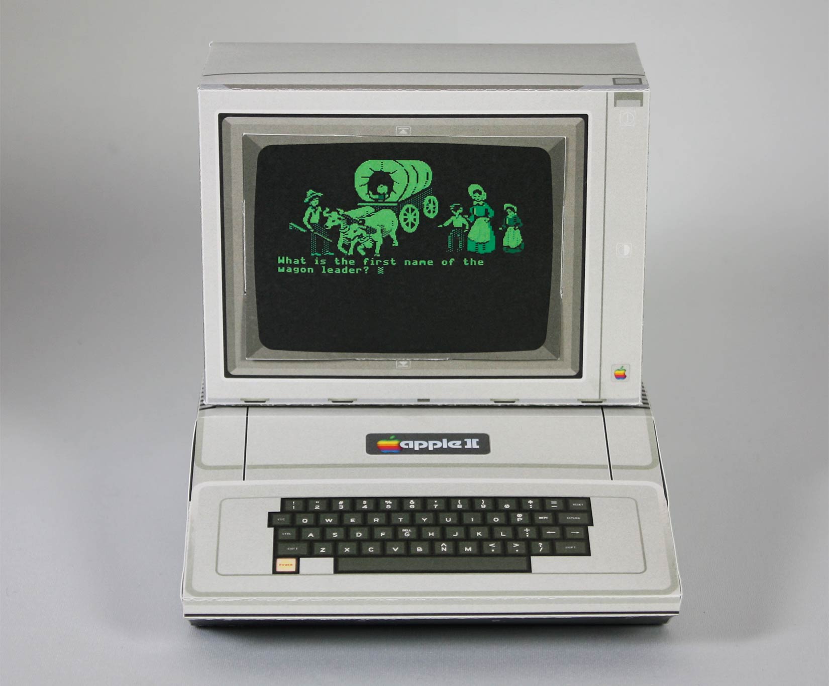 This free Apple II papercraft project will take you back to your Oregon Trail days.