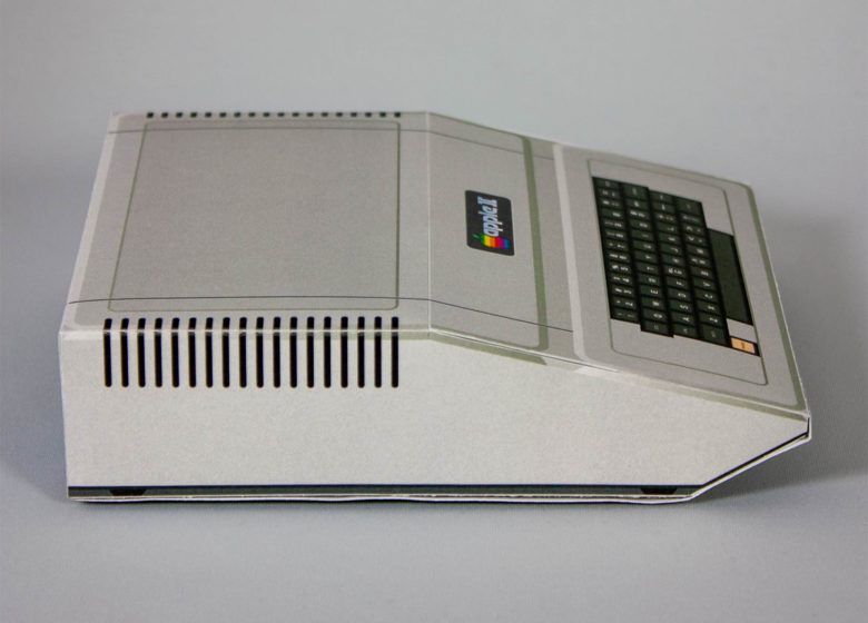 You don't have to include the monitor to enjoy the Apple II papercraft model