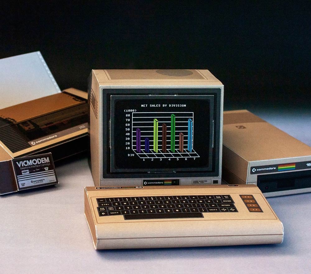 Rocky Bergen's Commodore 64 with printer and disk drive