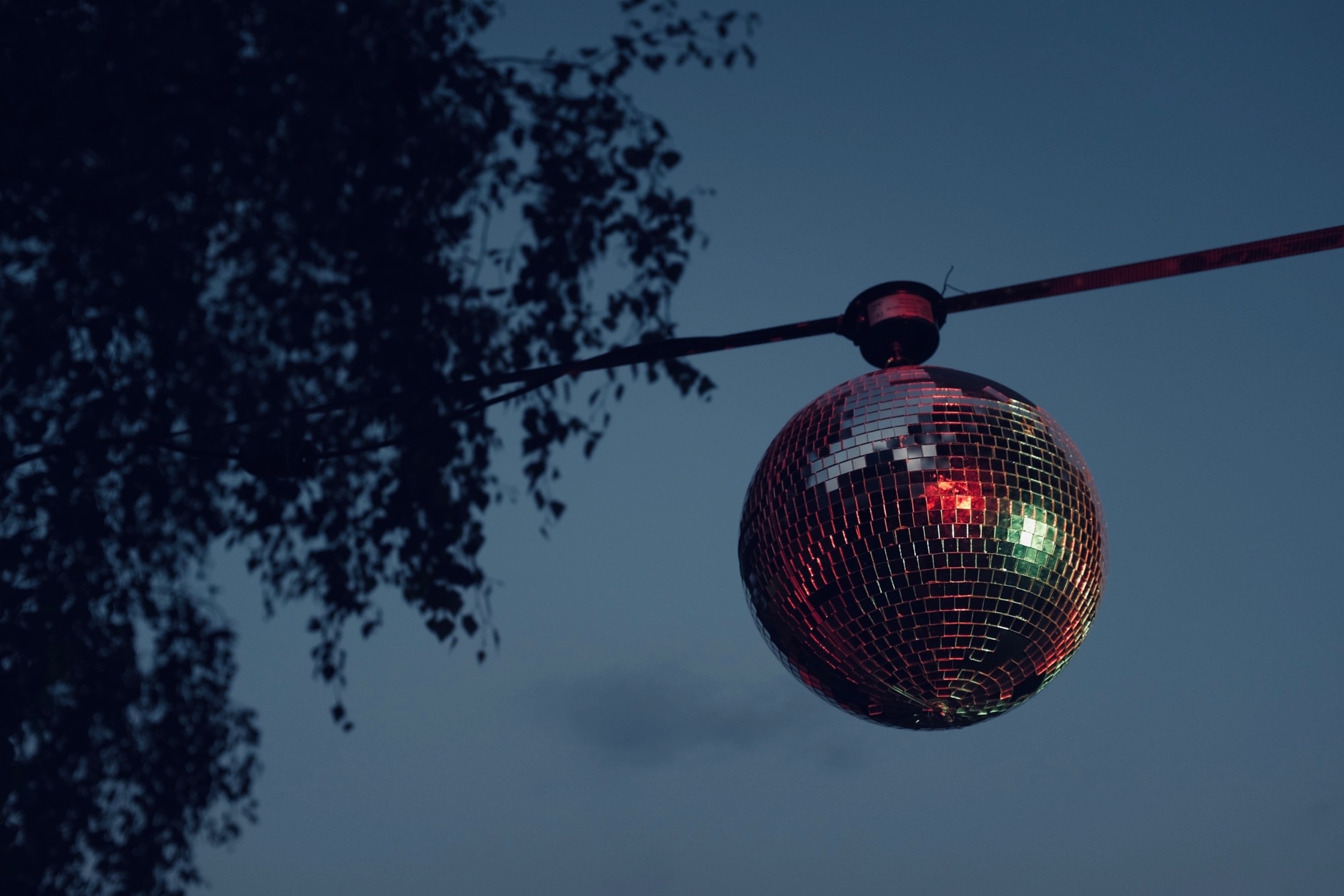 A glitter ball represents the concept of low-light and accessibility low-light filter