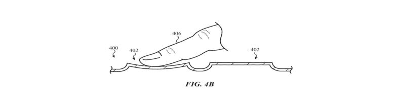 Instead of traditional keys, Apple’s proposal includes an “array of raised key regions.” Instead of traditional keys, Apple’s proposal includes an “array of raised key regions.”