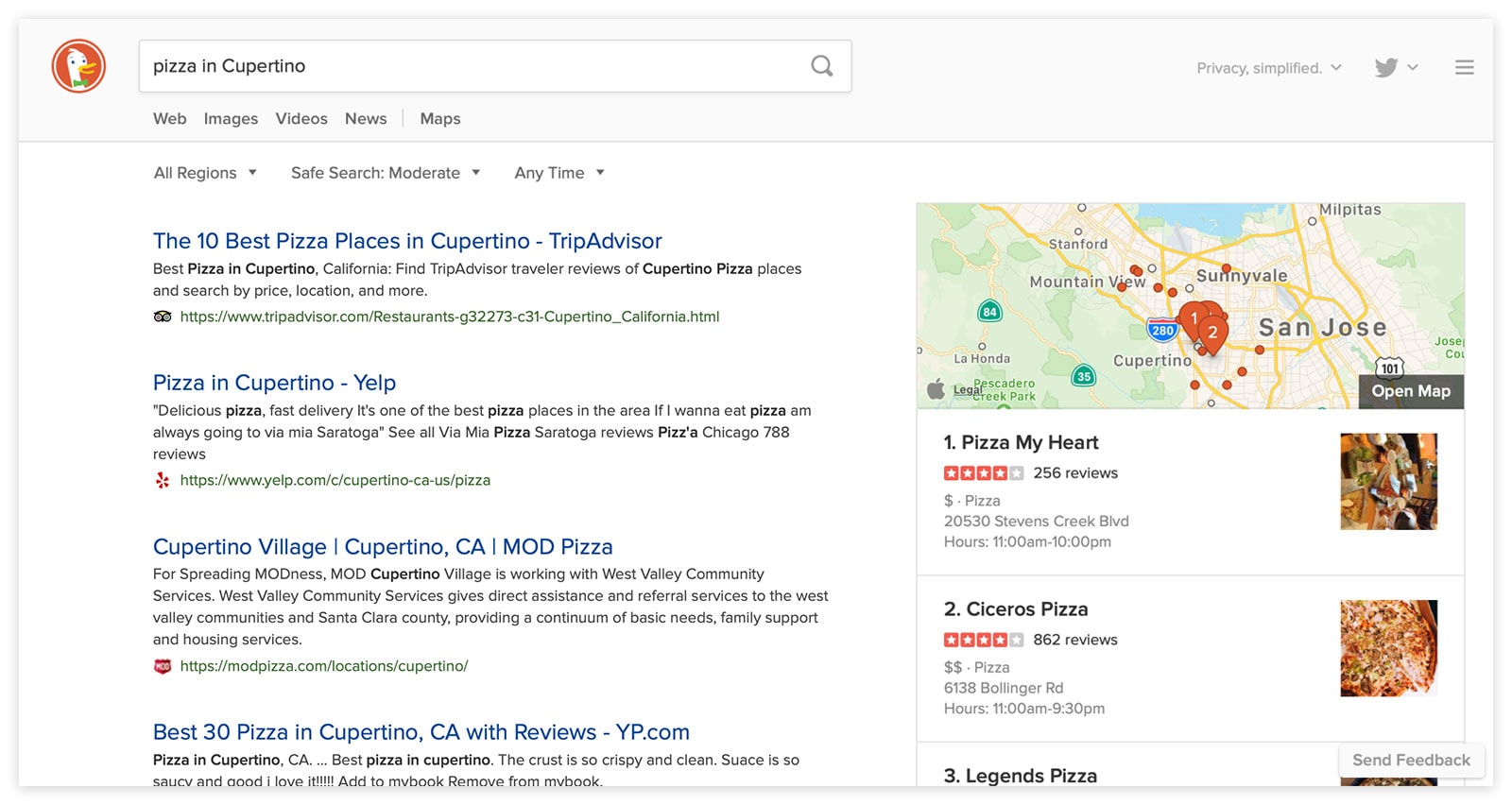 DuckDuckGo searches can now include Apple Maps data without violating your privacy.