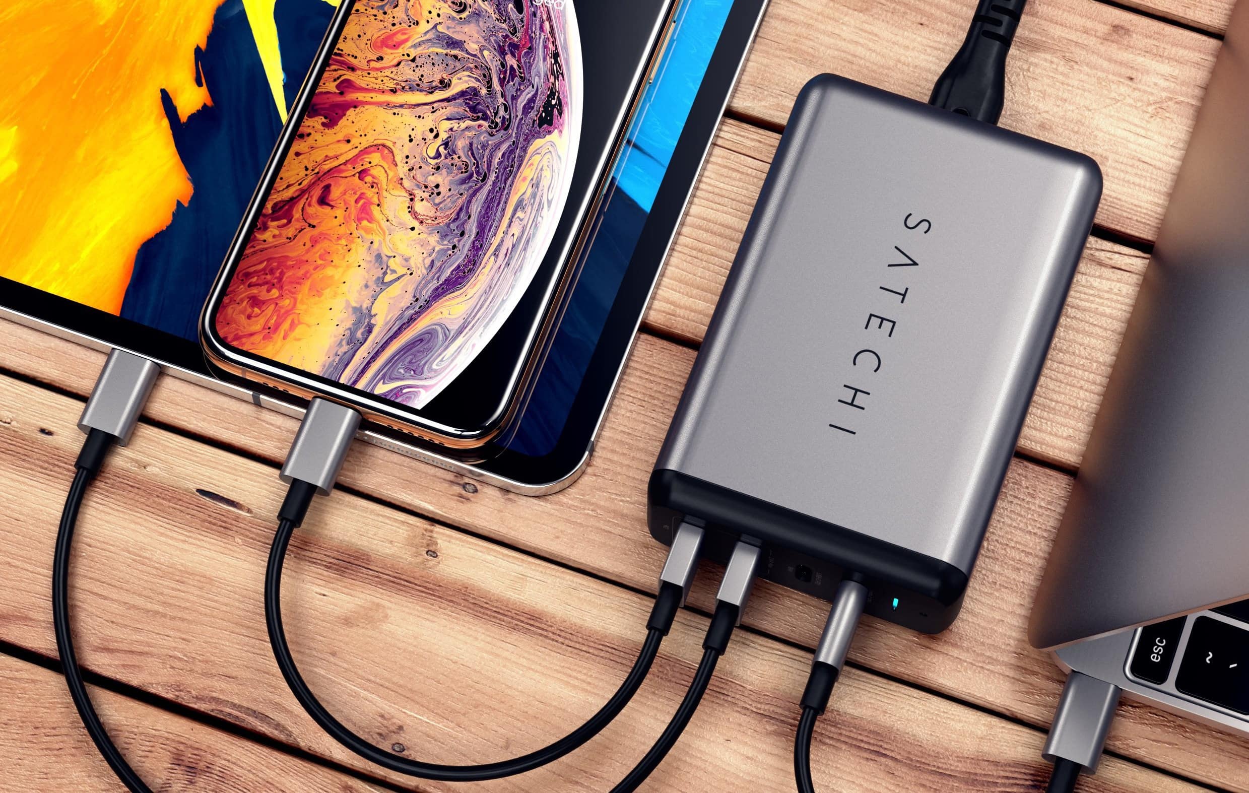 The Satechi 75W Dual Type-C PD Travel Charger has ports for all your gadgets.