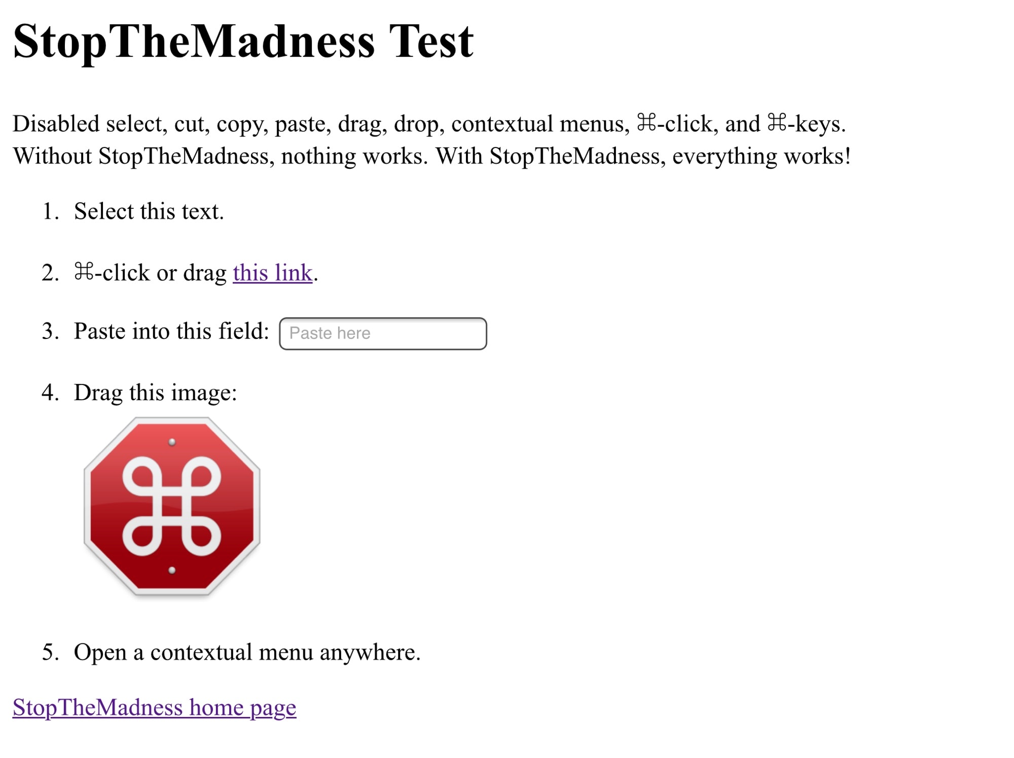 The StopTheMadness test page is a real eye-opener.