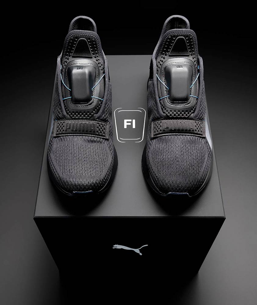 To disable Cloudy midnight Puma self-lacing shoe controlled by iPhone or Apple Watch