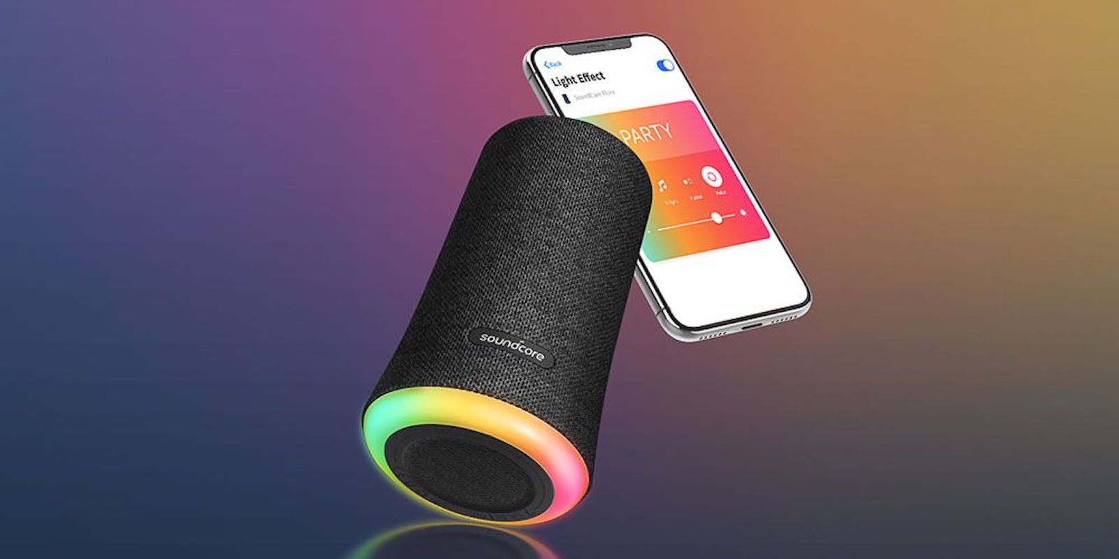 This Bluetooth speaker lets you set the mood with full sound and adaptable light.