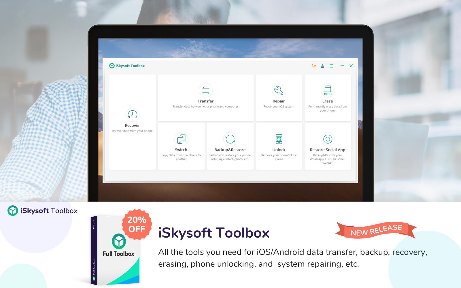 If you need to deal with data on iOS or Android devices, iSkysoft Toolbox can help.