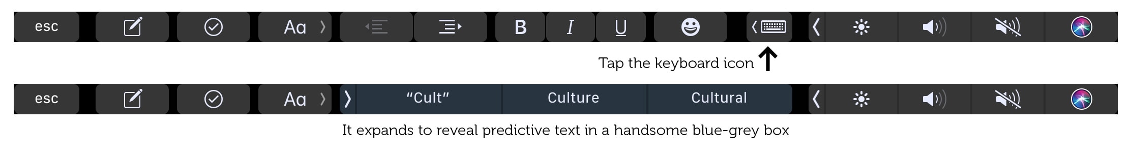 Get predictive text suggestions, just like the iOS keyboard