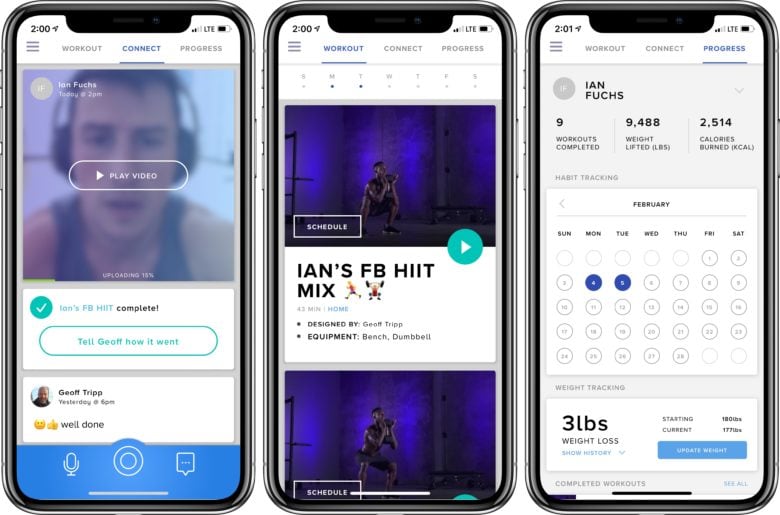 Trainiac lets you work with your trainer, get personalized workouts, and track your progress
