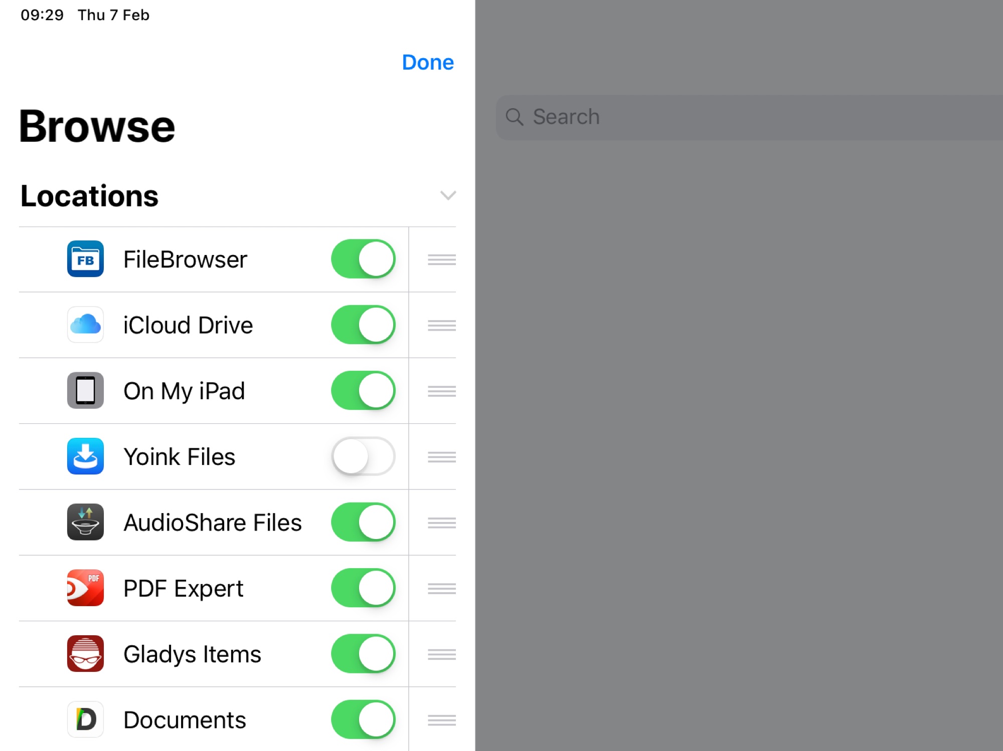 This is where you add FileBrowser to the Files app.