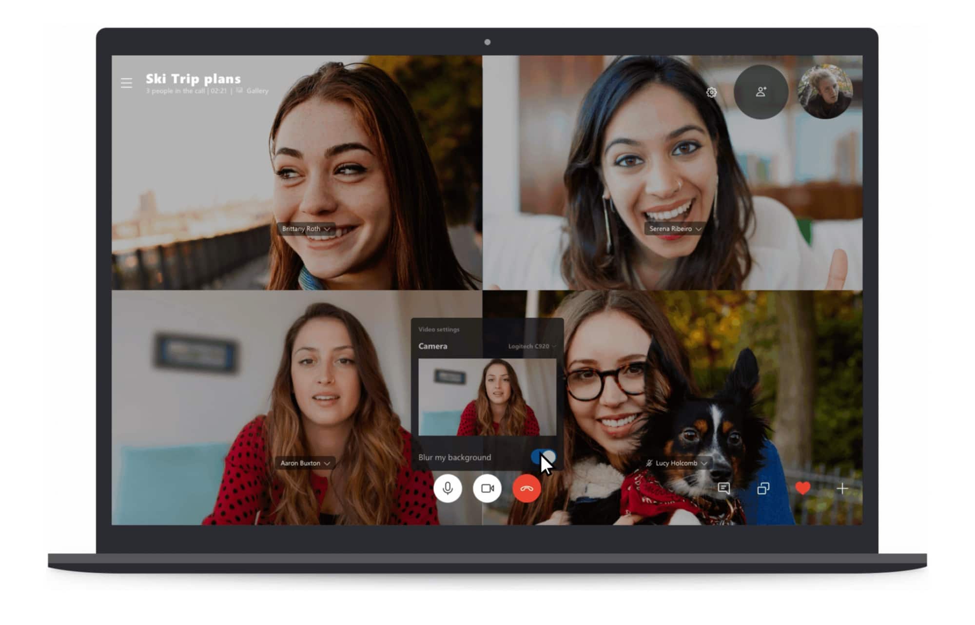Skype now blurs backgrounds.