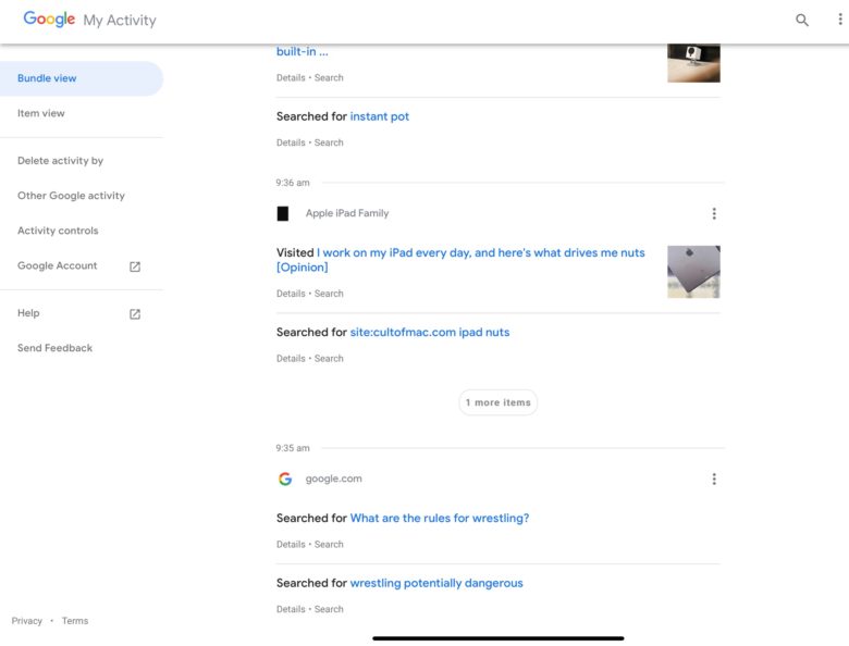 My Search How to search your Google search history | Cult of Mac