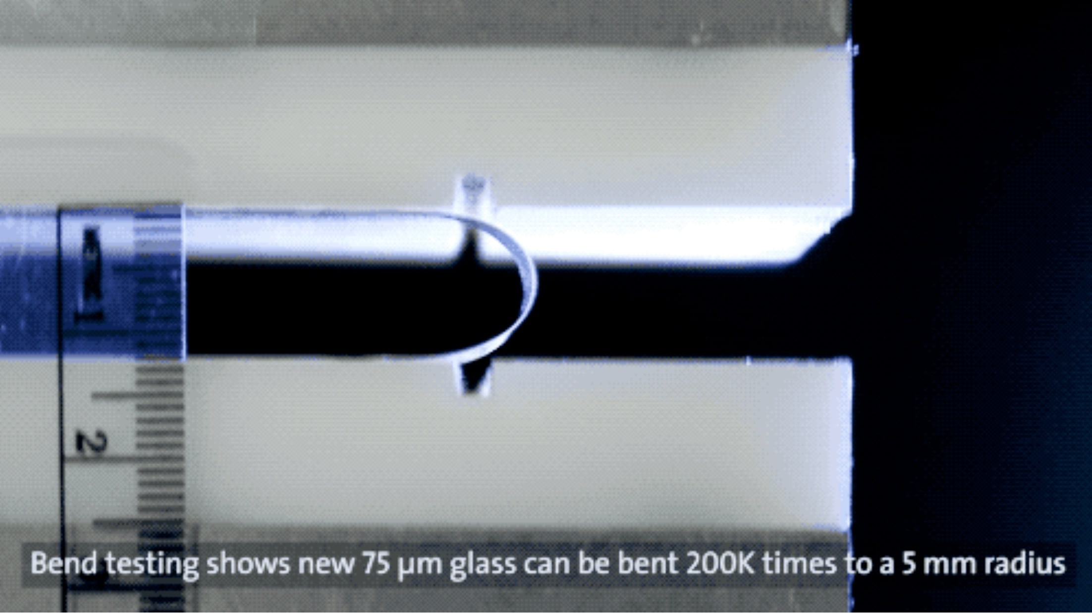 That’s Corning flexible glass, not plastic.