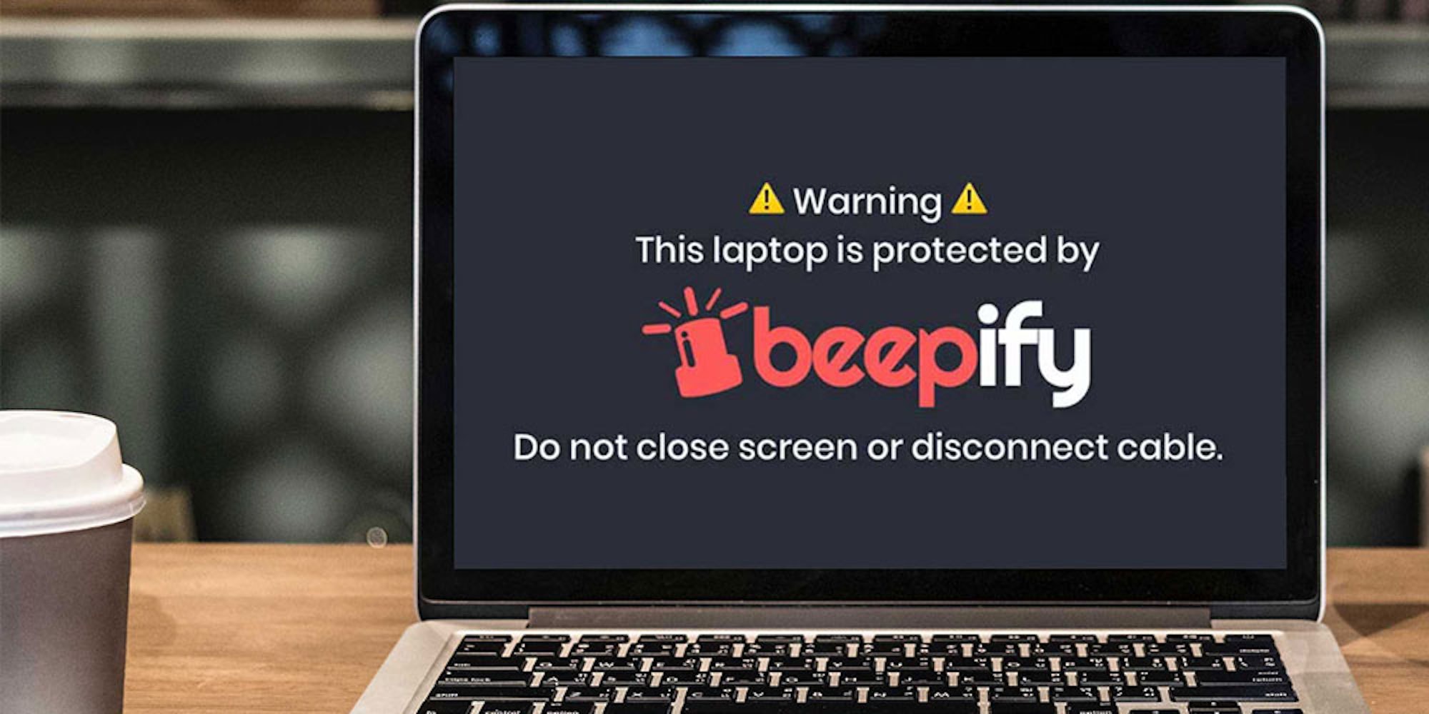 Add an invaluable layer of security to your laptop, with a loud alarm that goes off if someone tries to steal it.