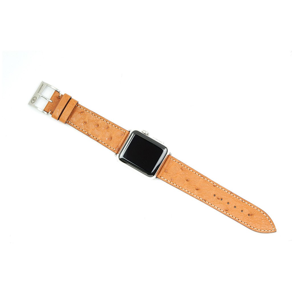 Clessant gold ostrich watch band -- every one looks different.