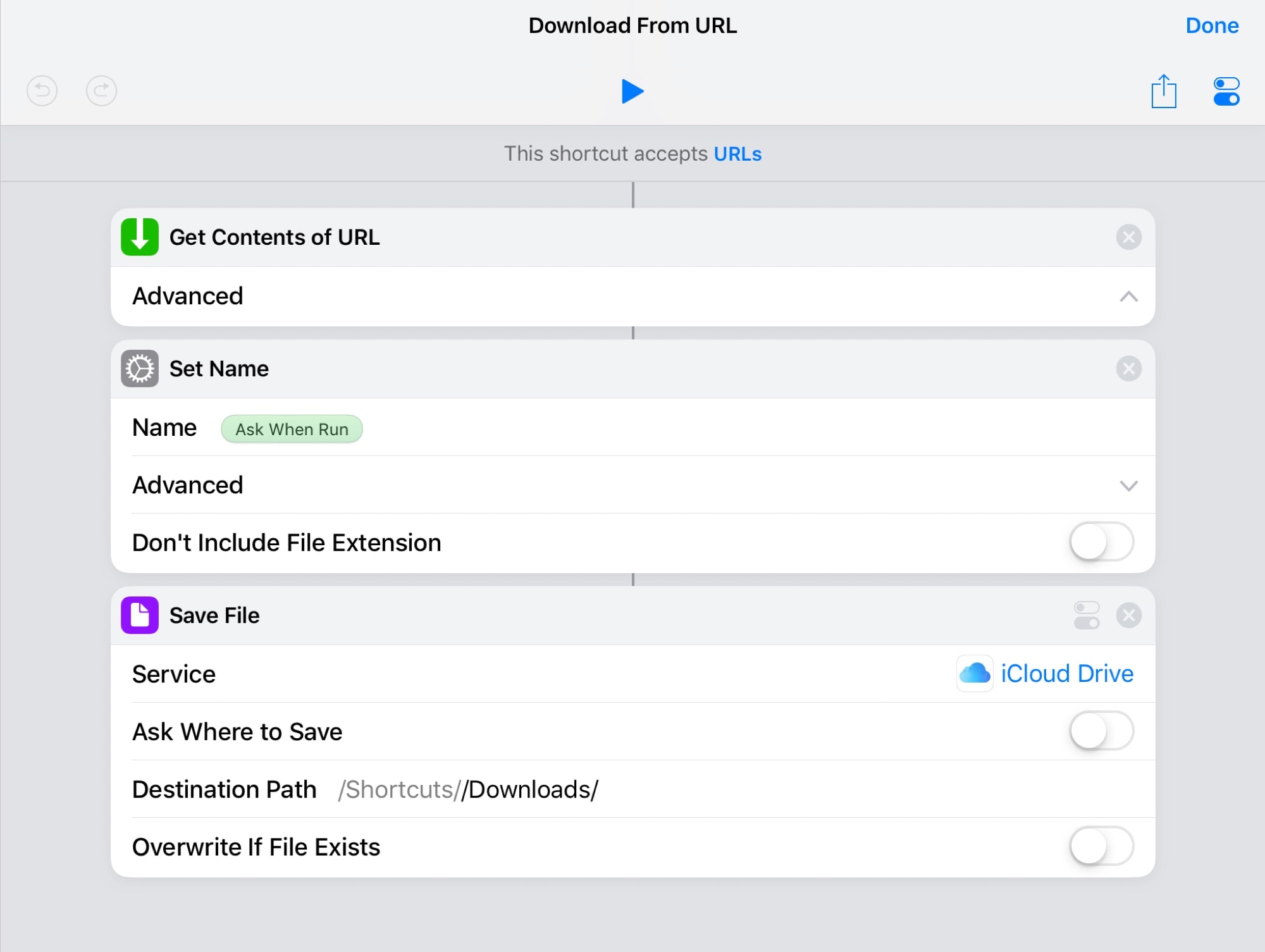 Tap the ‘Service’ to choose between Dropbox and iCloud Drive. 