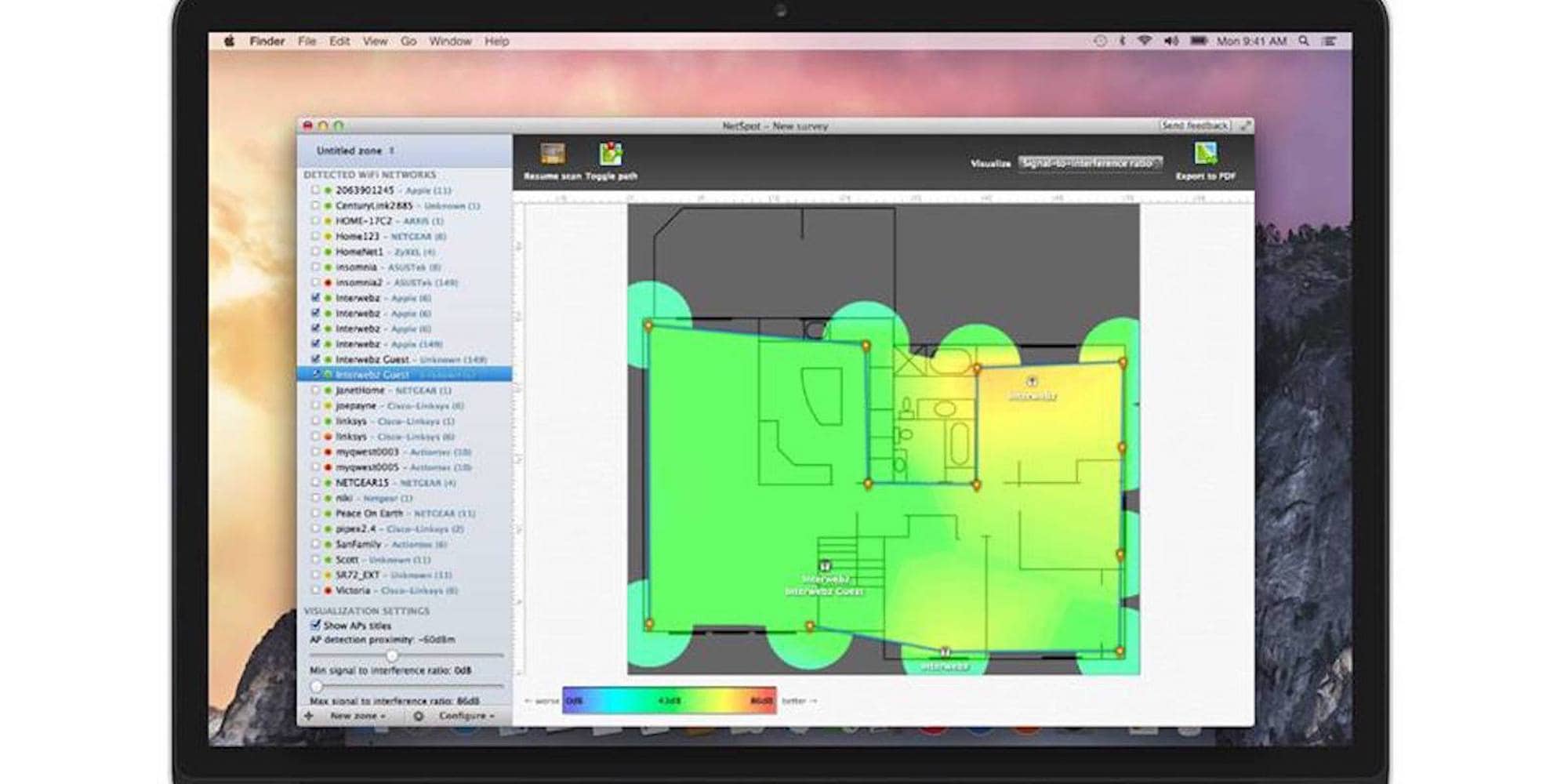 This app creates a heatmap of your Wi-Fi coverage at home or at work, then walks you through the process of fixing the weak spots.