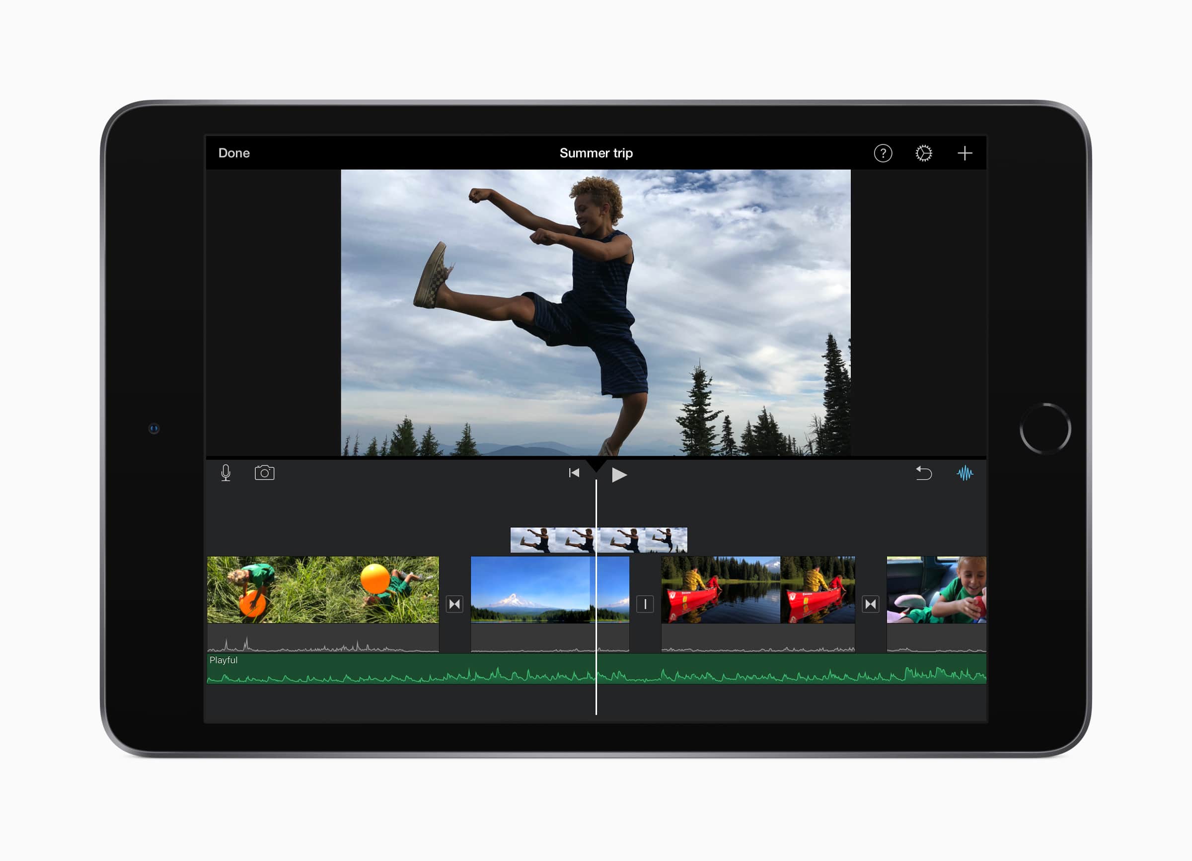 The new iPad mini can capture high-resolution video and photos. Plus, its powerful A12 Bionic chip makes editing 4K films easy and smooth, Apple says.