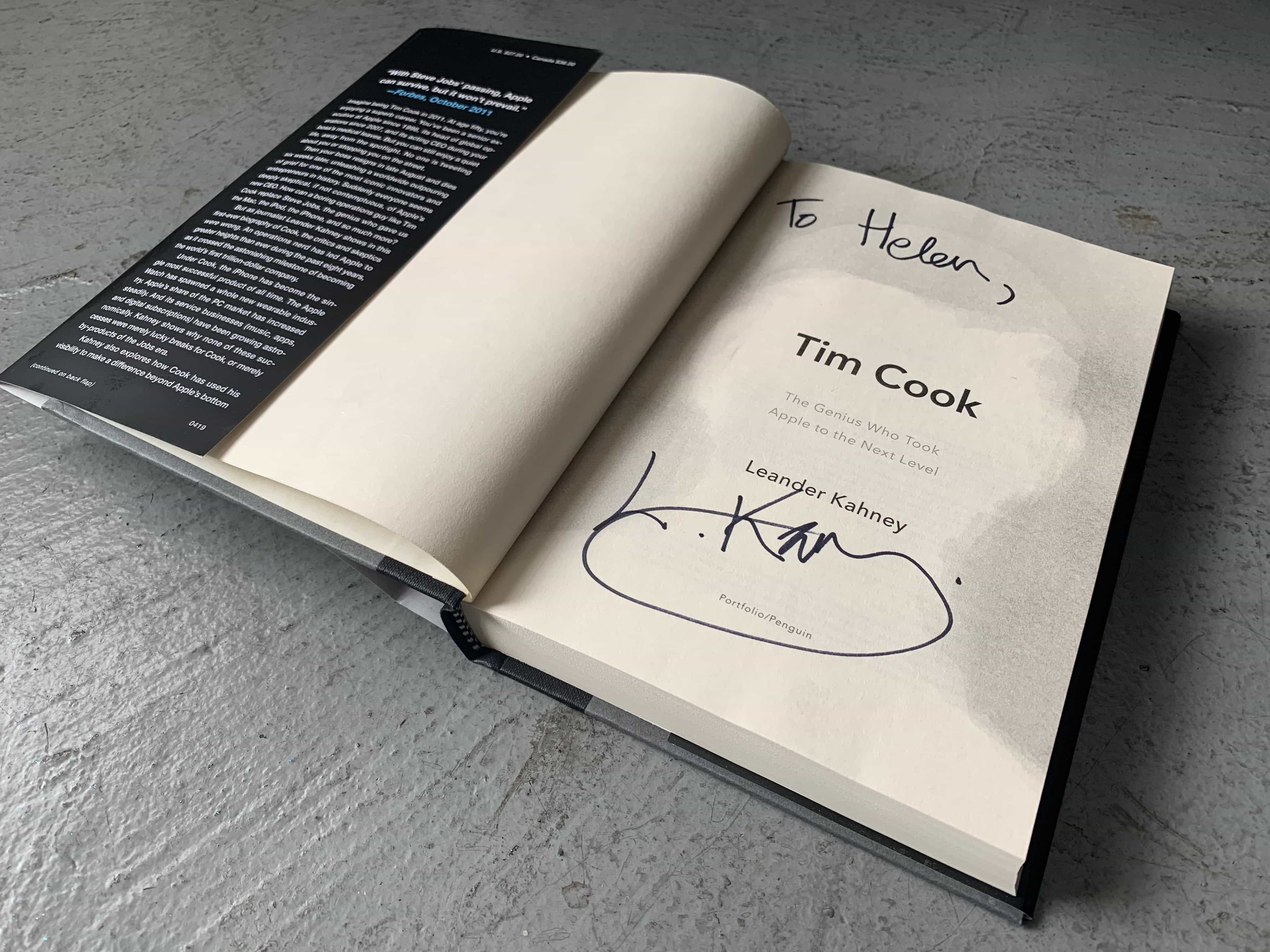 Signed Tim Cook book