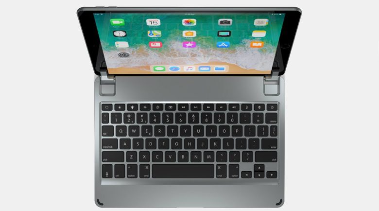 The Brydge 10.5 clip-on keyboard can be used with the new iPad Air.