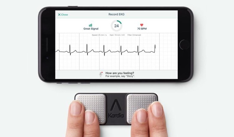 KardiaMobile lets an iPhone detect three types of heart problems.