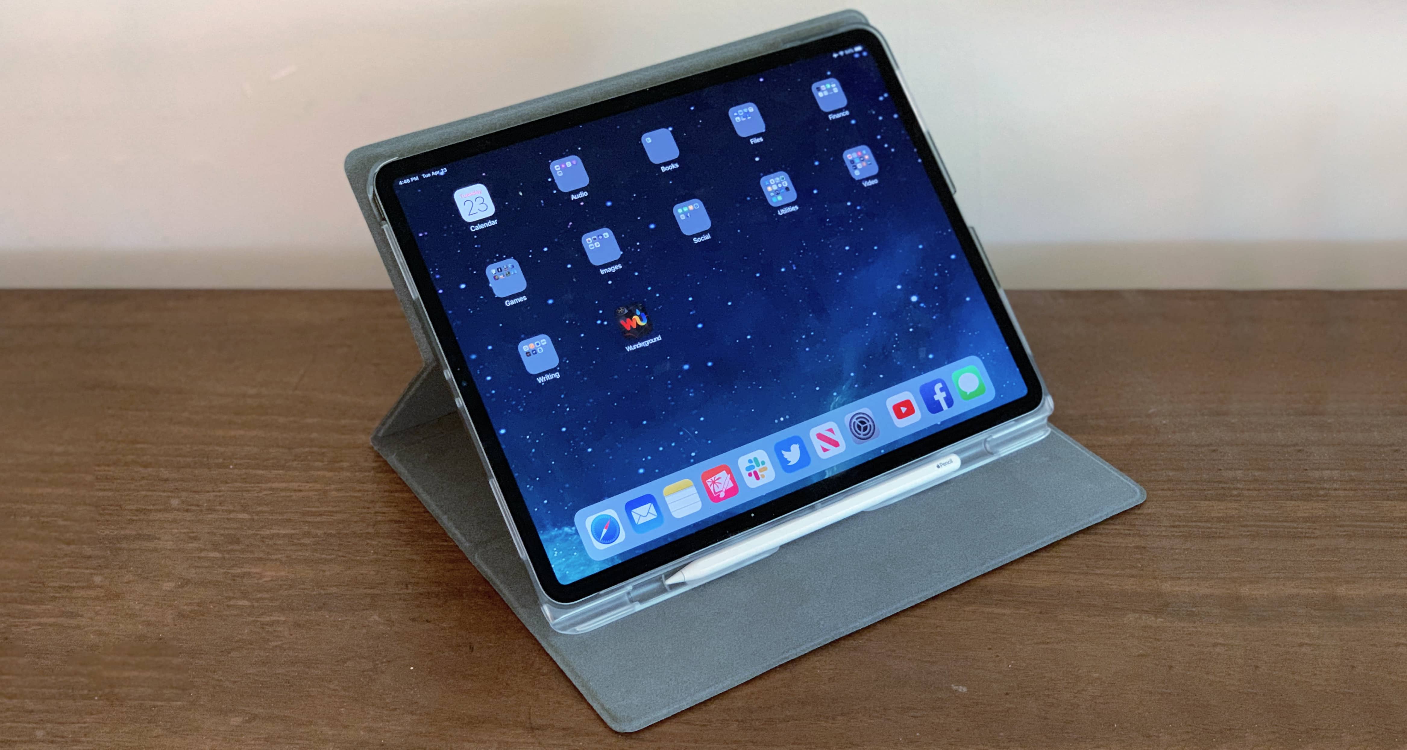 STM Atlas has a strong Apple Pencil holder, and holds up the the iPad Pro at a wide array of angles.